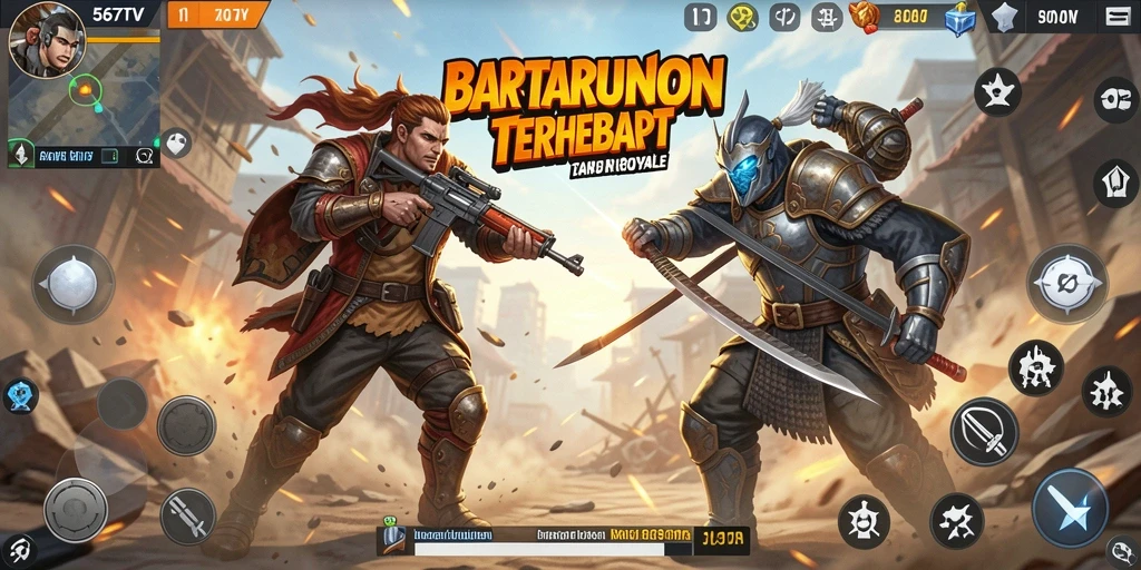 Gameplay seru di 567TV dengan pertempuran Battle Royale yang mendebarkan.