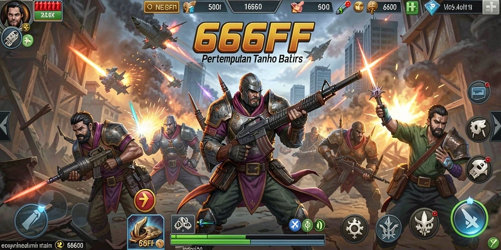 Gameplay mendebarkan di arena pertarungan 666FF.