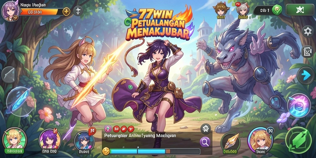Tampilan gameplay Anime yang menarik dan penuh aksi.