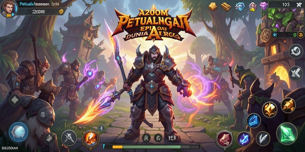 Gambaran gameplay epik di A200M dengan pertarungan seru