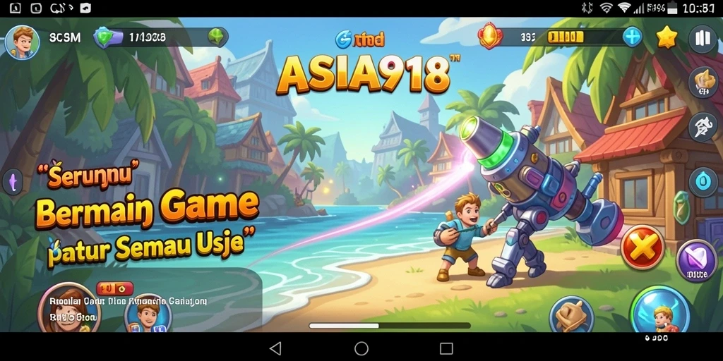 Screenshot utama <strong>ASIA918</strong> menampilkan gameplay seru yang penuh warna dan tantangan.