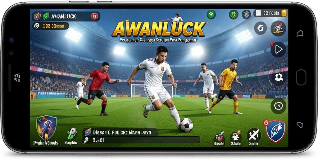Tangkapan layar AWANLUCK menunjukkan aksi seru dalam pertandingan olahraga.