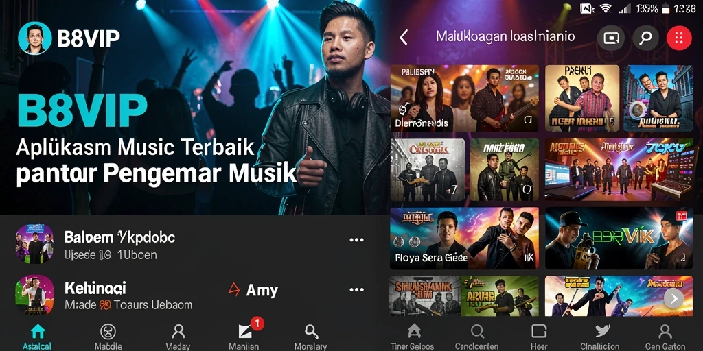 Screenshot utama B8VIP menampilkan pengguna yang menikmati fitur karaoke.