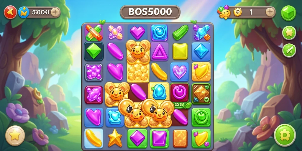Gameplay seru dan berwarna dari BOS5000 yang memikat.
