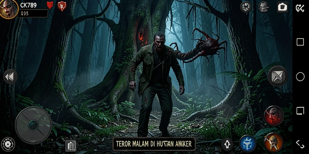 Gameplay menegangkan dengan suasana mencekam di hutan angker.