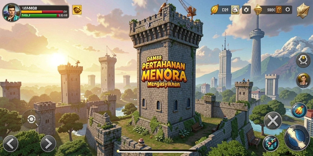 Tampilan gameplay menegangkan dari <strong>DAM88</strong> dalam mode Tower Defense.
