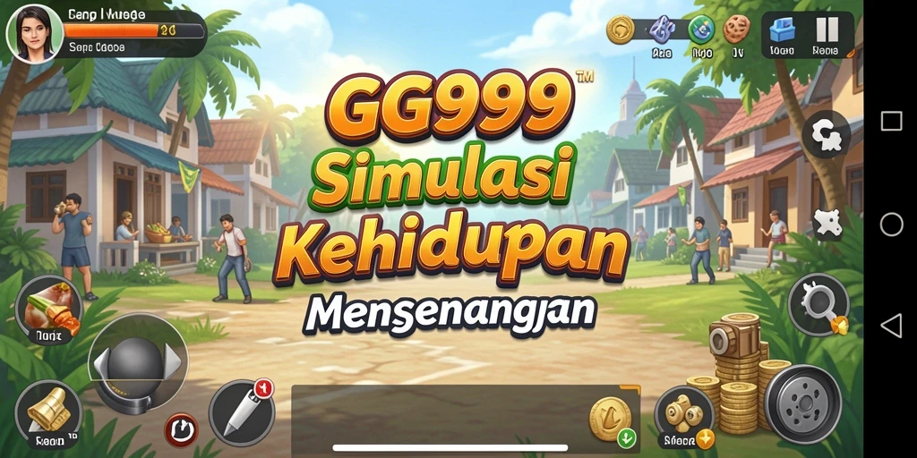 Tangkapan layar GG999 menampilkan momen seru gameplay simulasi kehidupan.