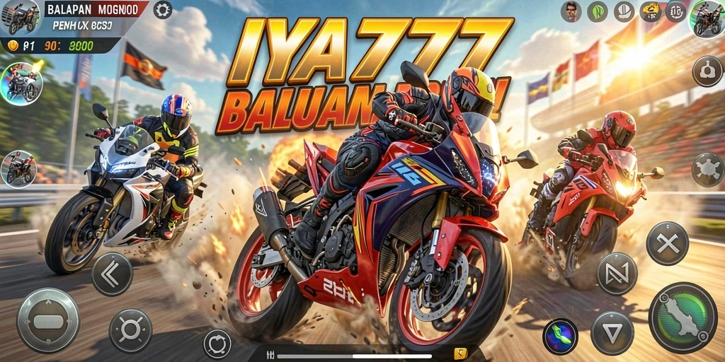 Tampilan aksi balapan motor yang mendebarkan di IYA777.