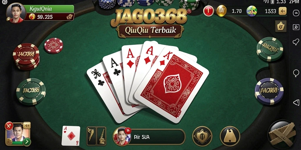 Tampilan gameplay menarik dari JAGO368 dalam permainan QiuQiu.
