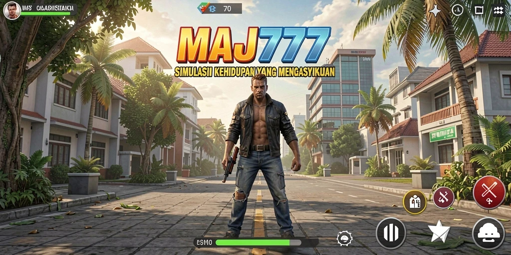 Tampilan gameplay MAJ777 dengan dunia virtual yang kaya.