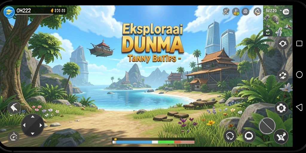 Tampilan gameplay menarik dengan dunia terbuka yang luas.