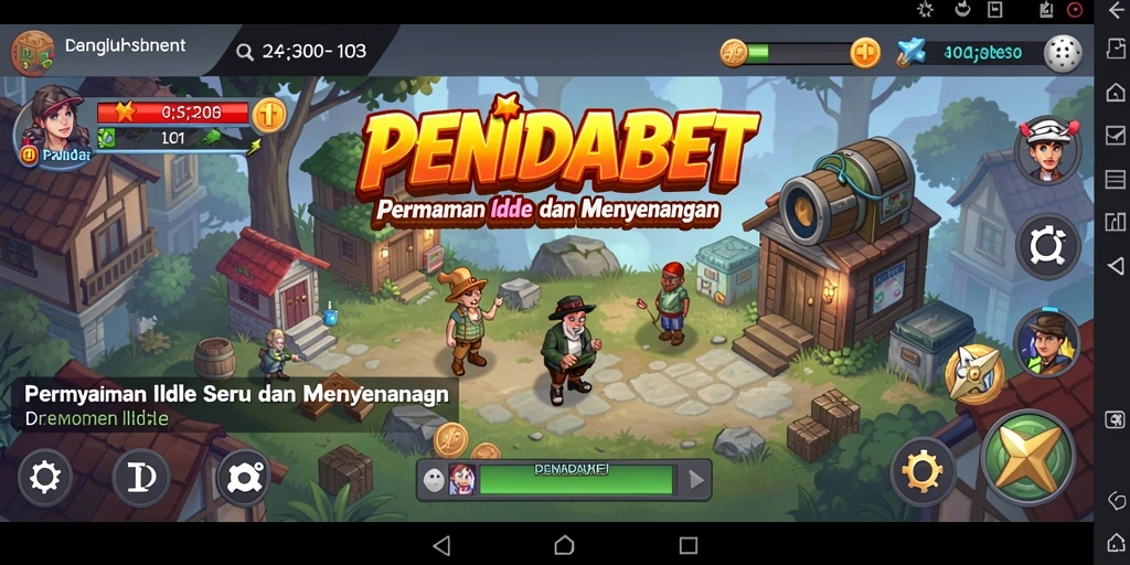 Tangkapan layar utama PENIDABET menampilkan gameplay menarik dengan karakter aktif.