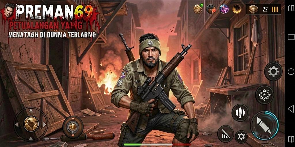 Screenshot gameplay <strong>PREMAN69</strong> menampilkan aksi penuh tantangan di dunia petualangan.