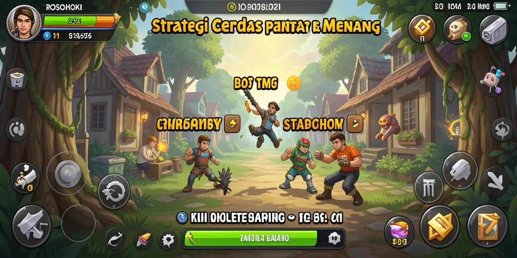 Screenshot menunjukkan aksi strategis dalam ROSOHOKI.