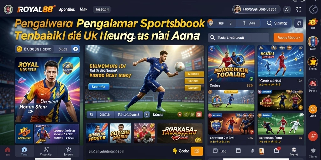 Tampilan screenshot ROYAL88 yang menunjukkan fitur taruhan Sportsbook.