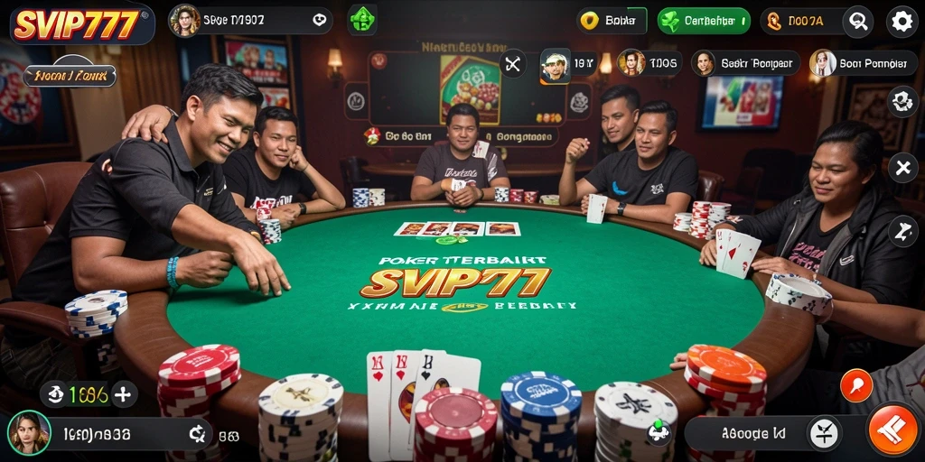 Tampilan gameplay menarik dari aplikasi Poker SVIP777.