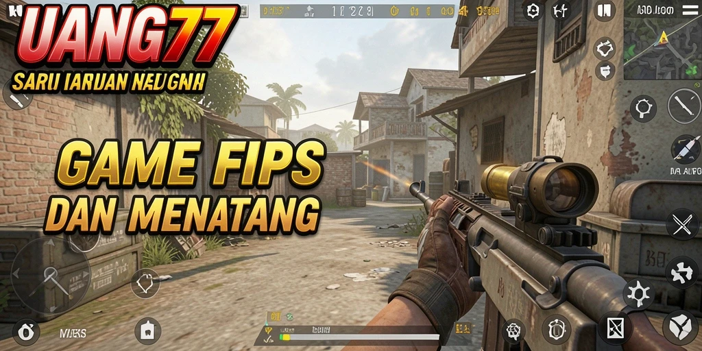 Tampilan gameplay UANG77 yang seru dalam pertempuran FPS.