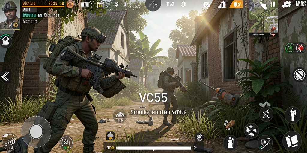Tampilan utama VC55 menampilkan gameplay yang realistis dan interaktif.